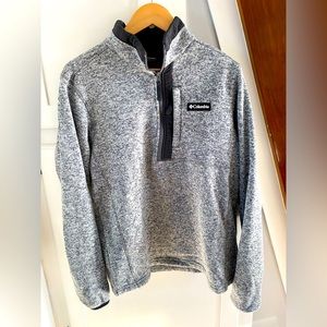 Mens Columbia 1/4 Zip Pullover - Heather Grey